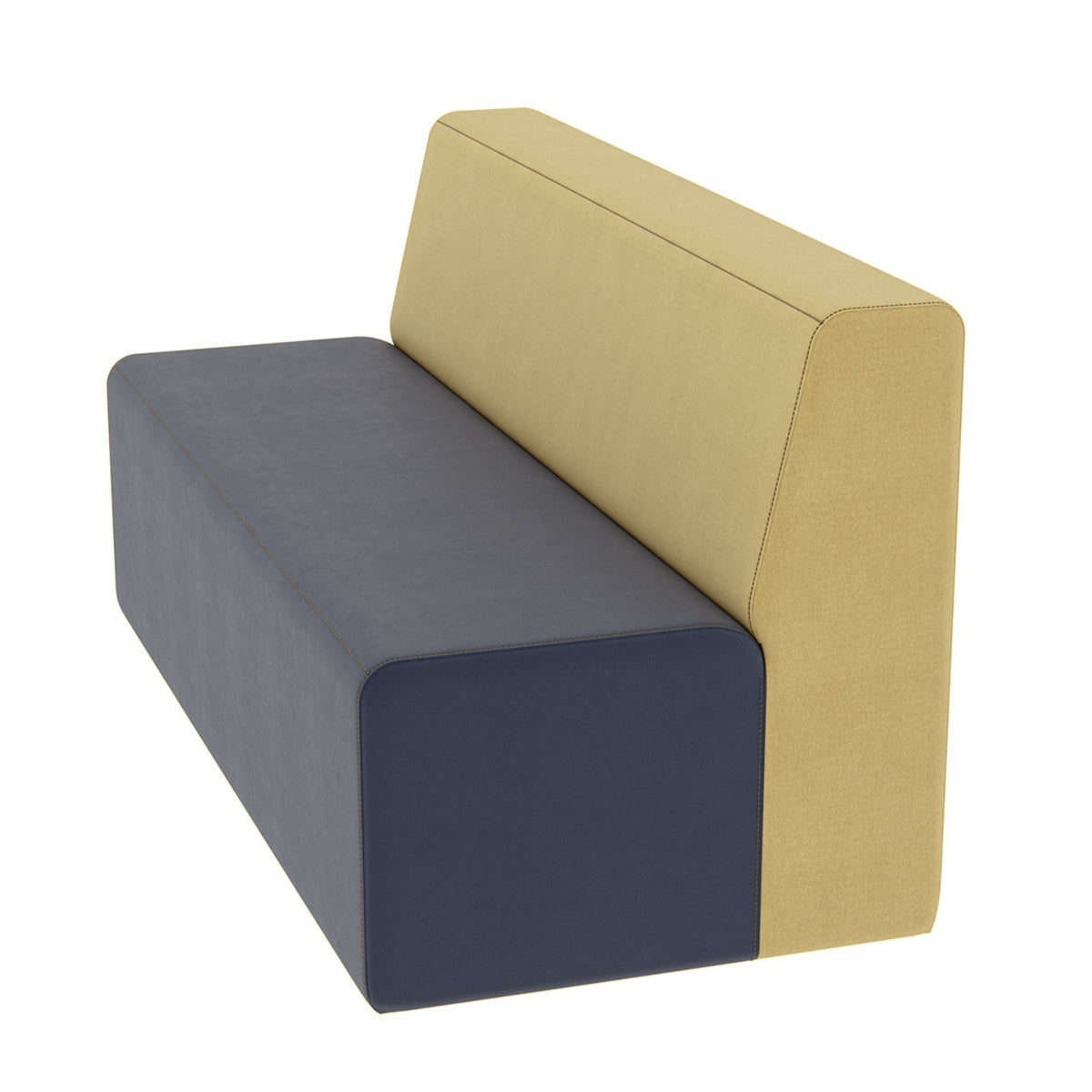 Fomcore Armless Series Linear Sofa with 100% ALL-FOAM CORE, Antibacterial Vinyl Upholstery, LIFETIME WARRANTY, FREE SHIPPING