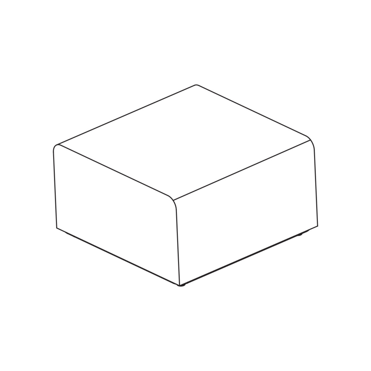 Fomcore Armless Series Linear Corner Ottoman, 100% ALL-FOAM CORE, Antibacterial Vinyl Seat, Patterned Vinyl Sides, LIFETIME WARRANTY, FREE SHIPPING