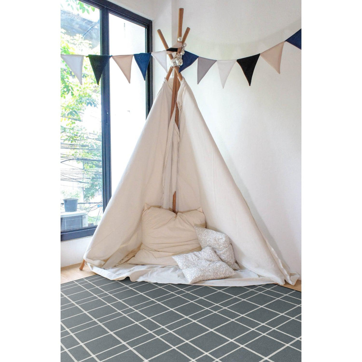 Gray Check Rugs