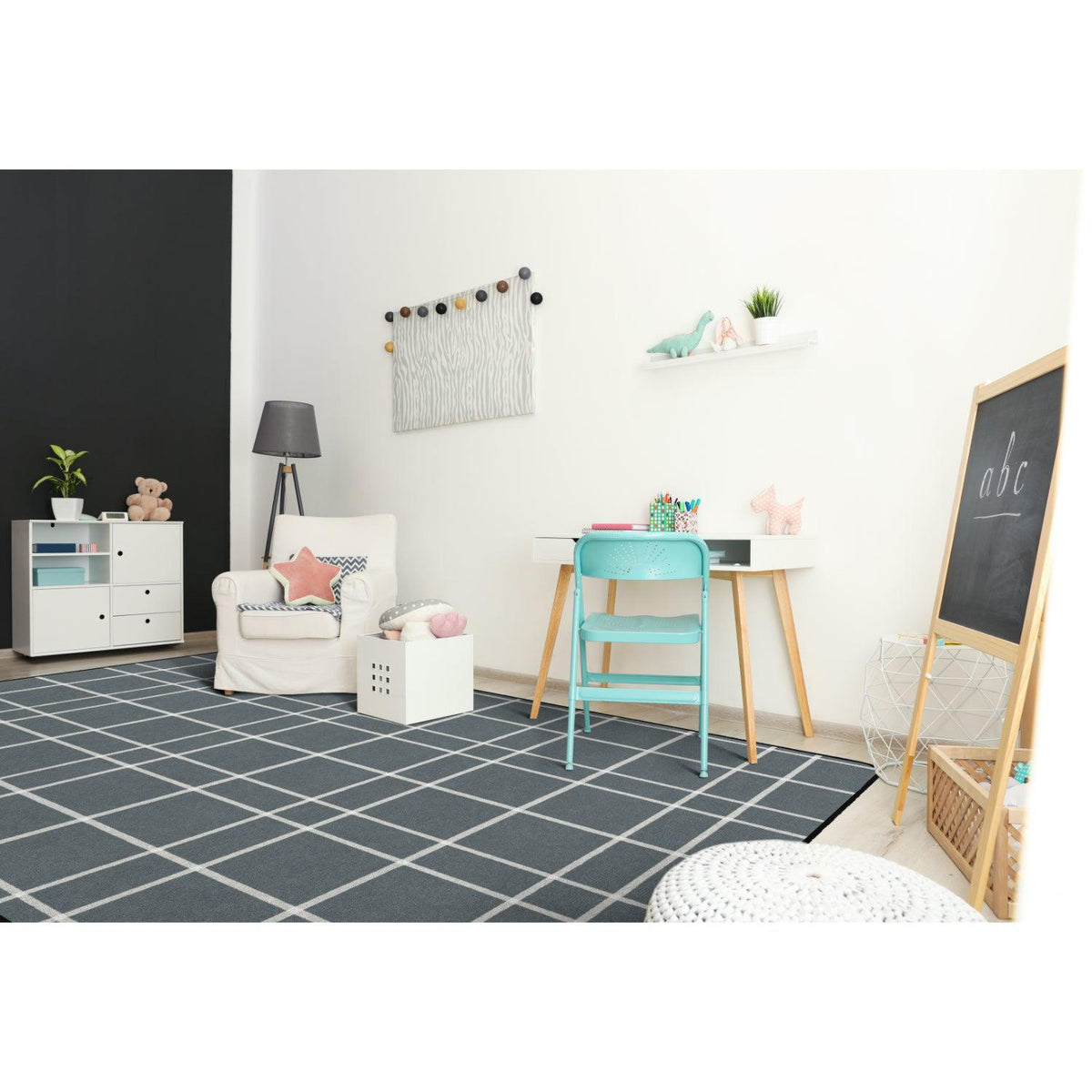 Gray Check Rugs