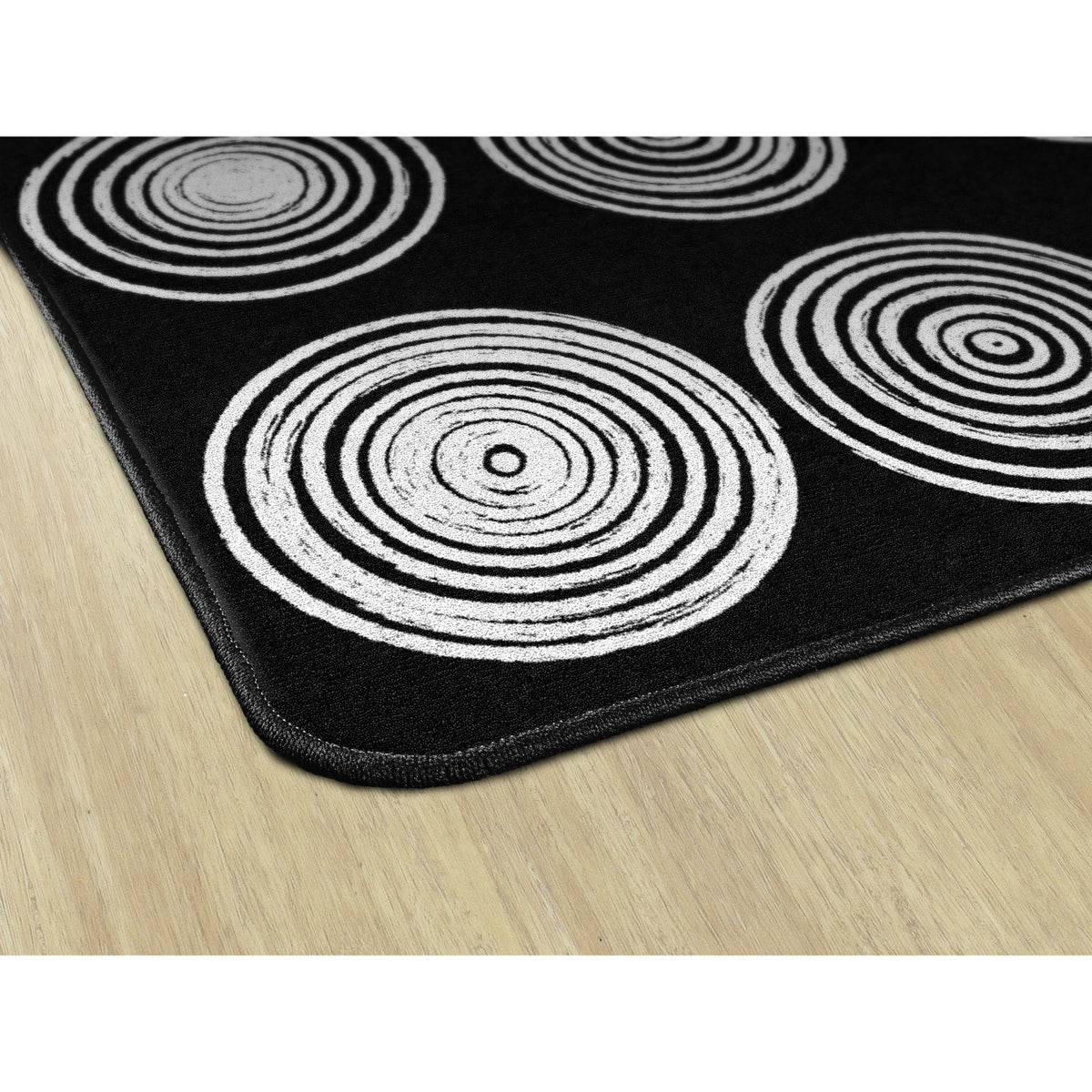 Circles Black & White Rugs