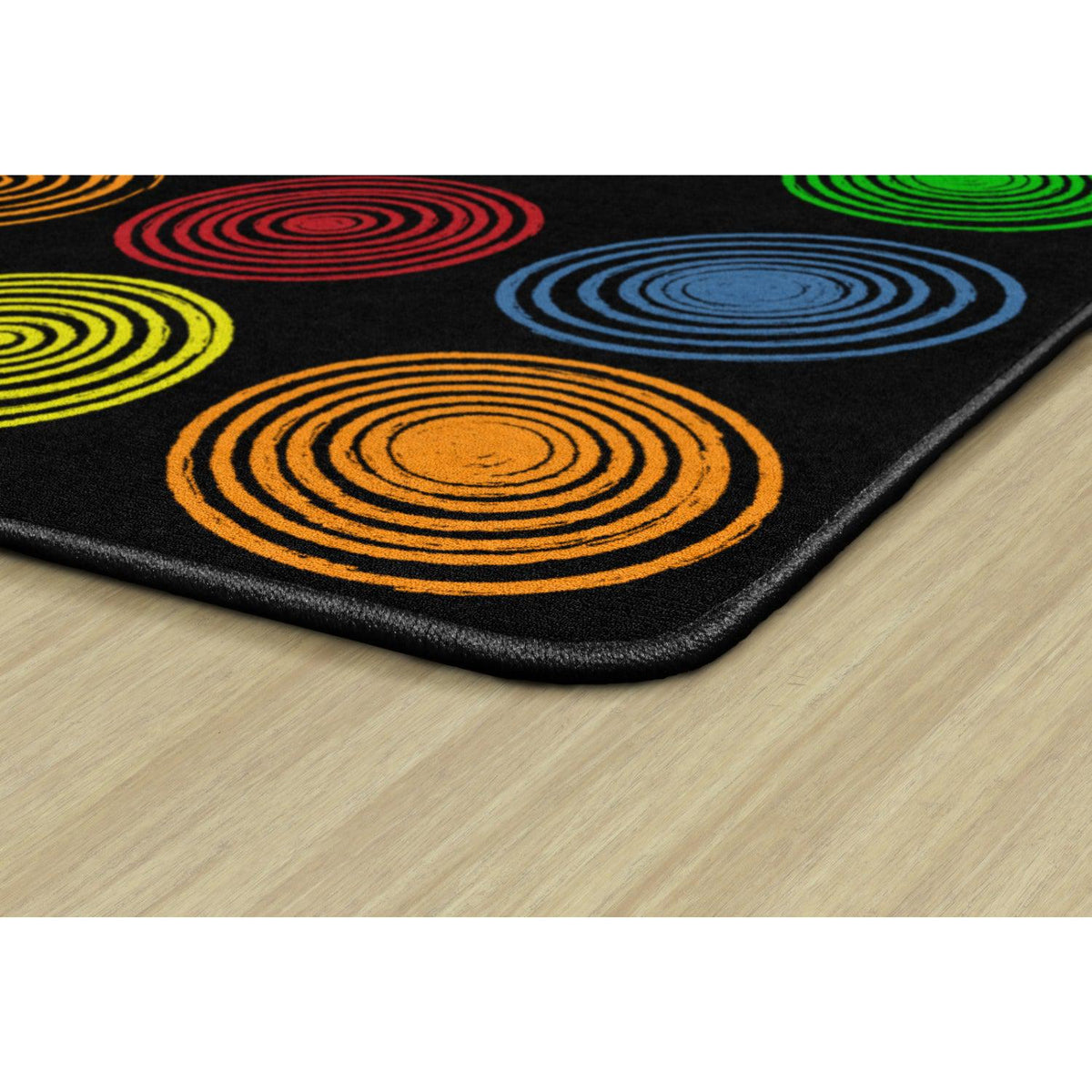 Many Circles Rug Circles Black & Multi Rugs - NextGen Furniture, Inc.