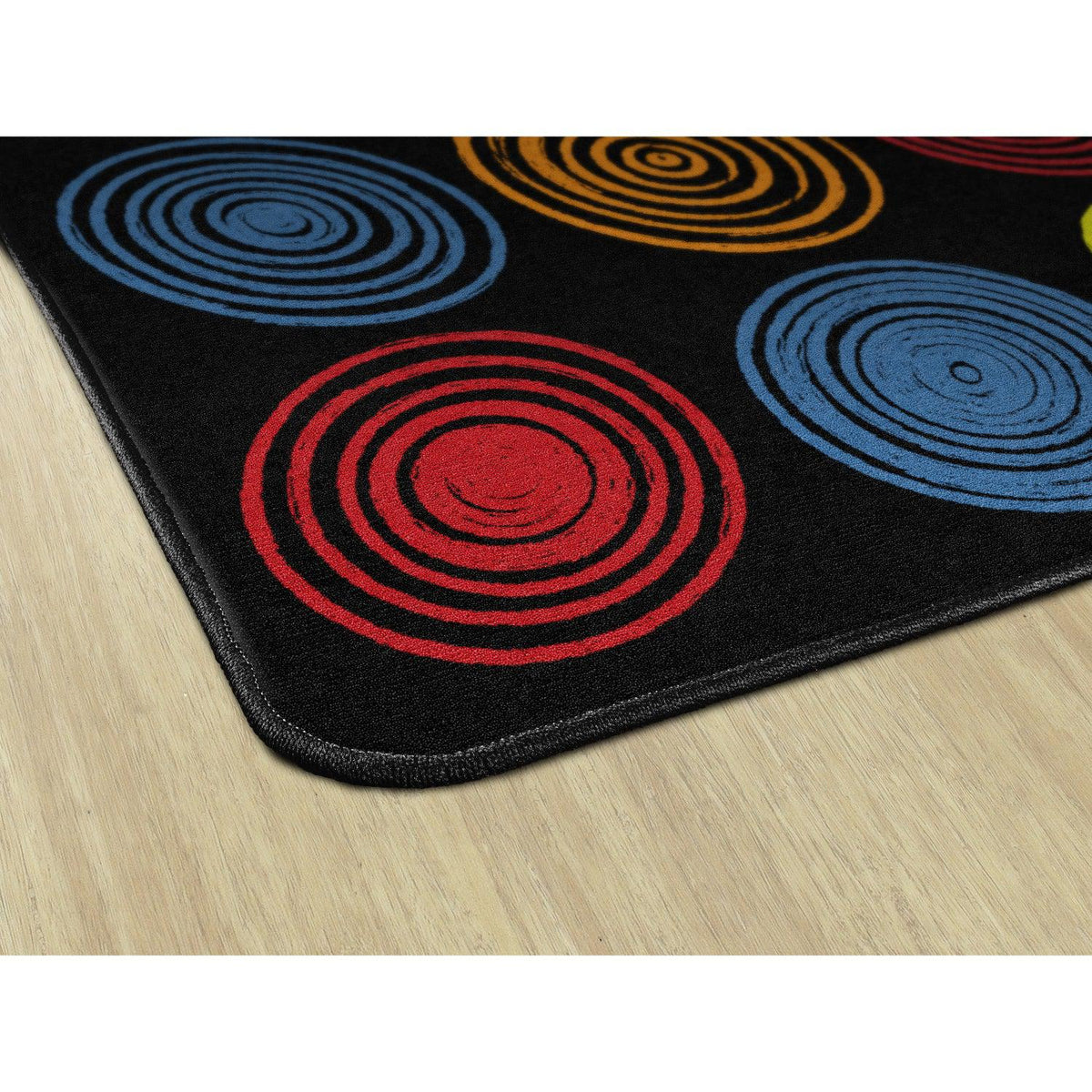 Many Circles Rug Circles Black & Multi Rugs - NextGen Furniture, Inc.