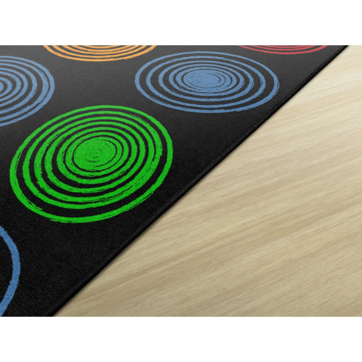 Many Circles Rug Circles Black & Multi Rugs - NextGen Furniture, Inc.