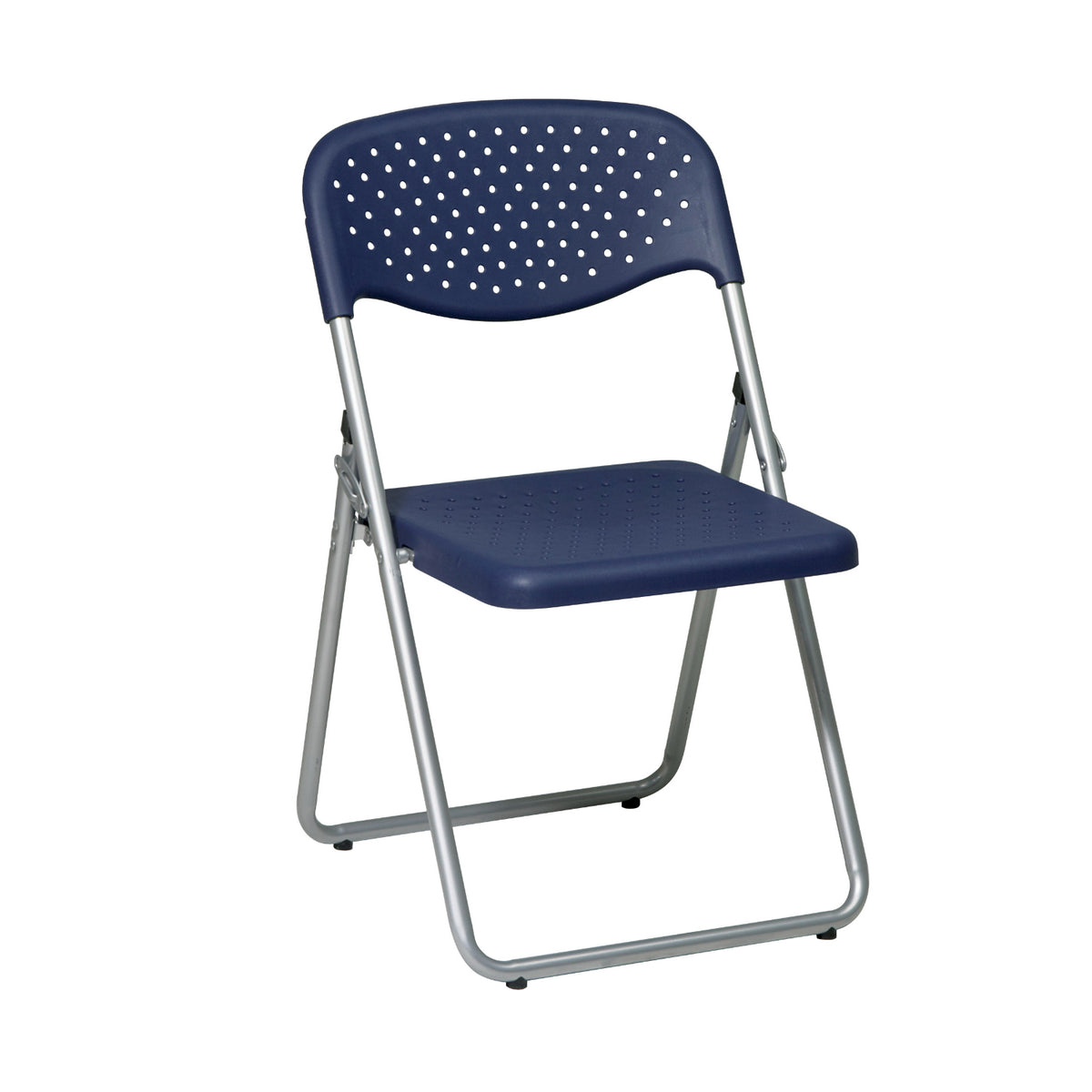 Folding Chair with Plastic Seat and Back, 4-Pack