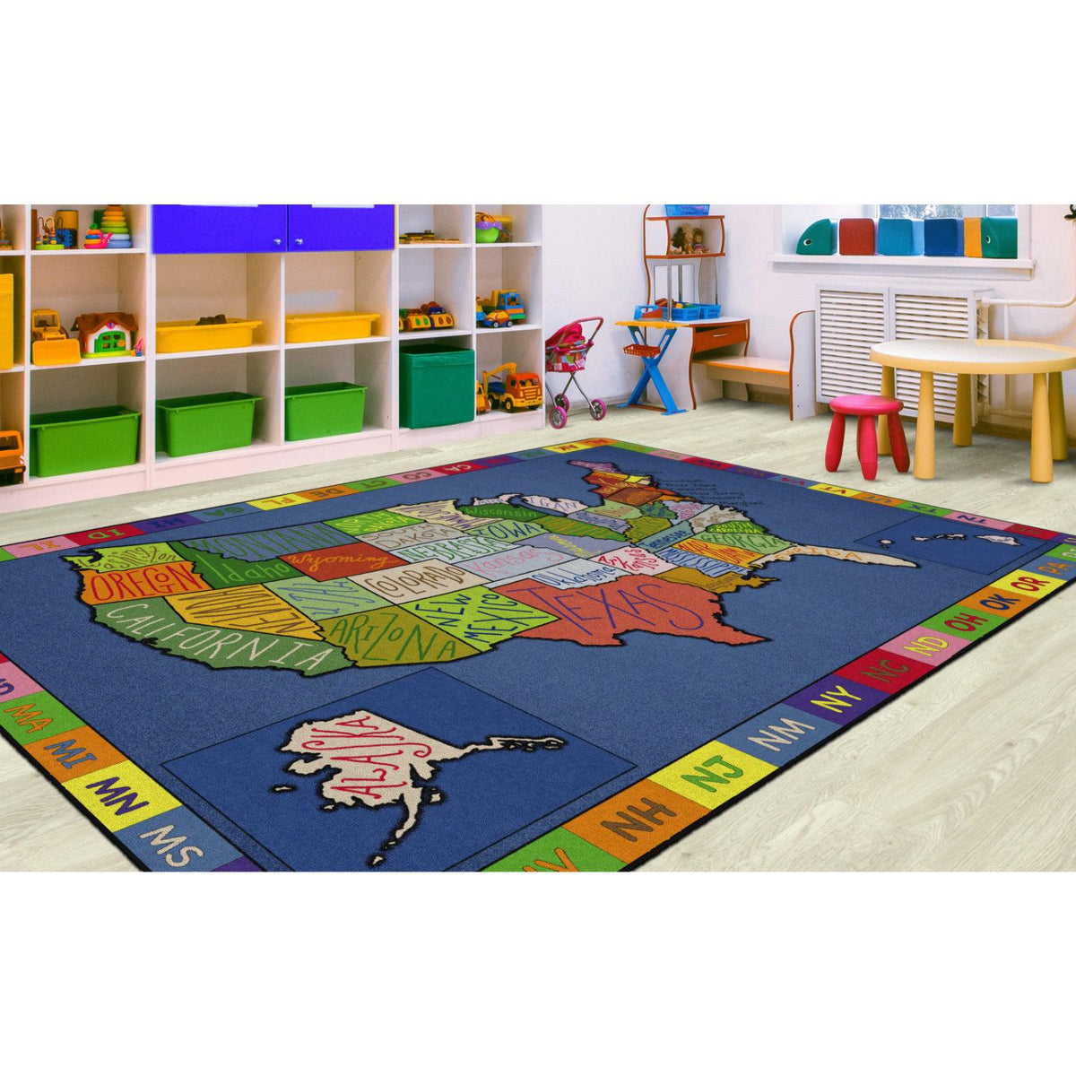 My America Doodle Map Rugs