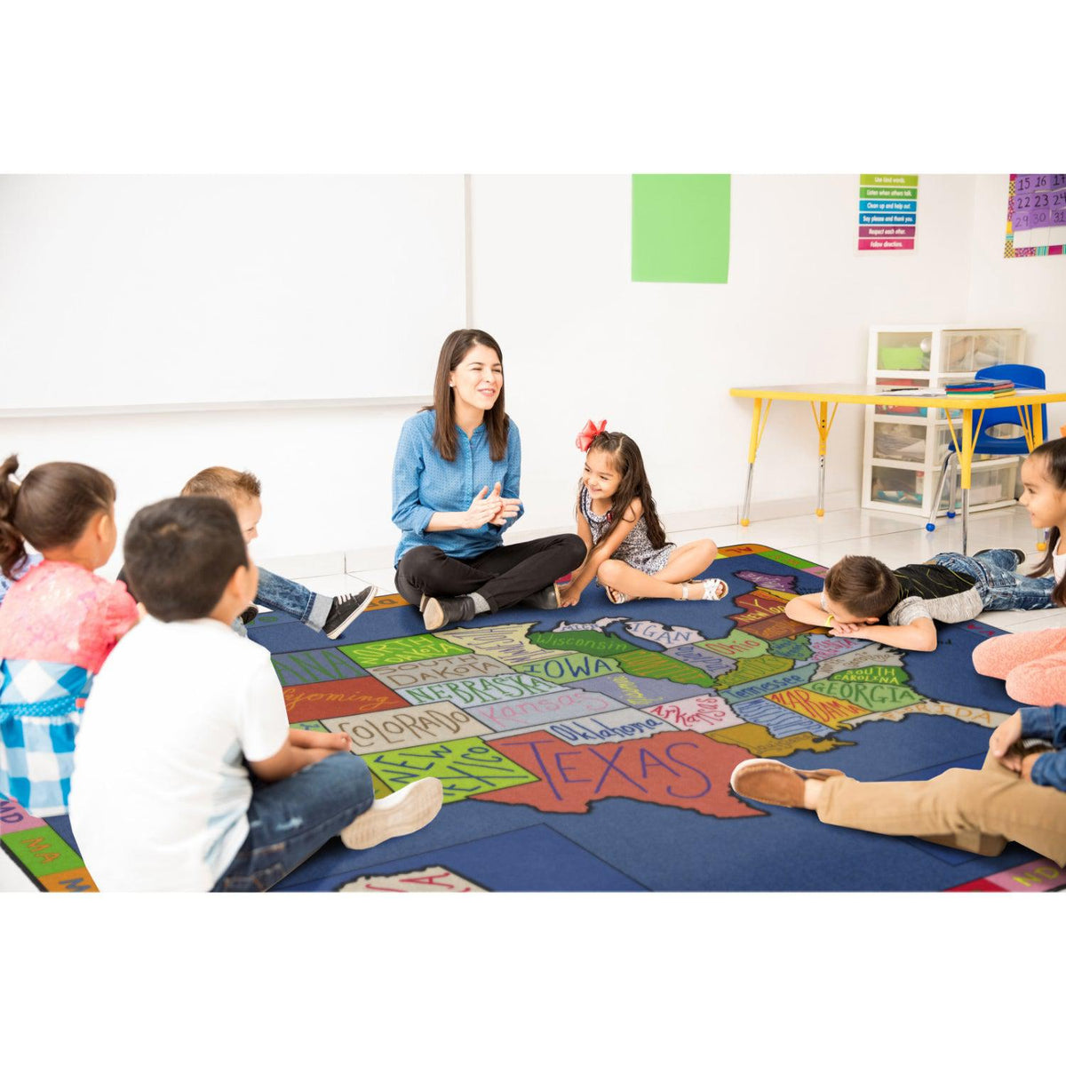 My America Doodle Map Rugs