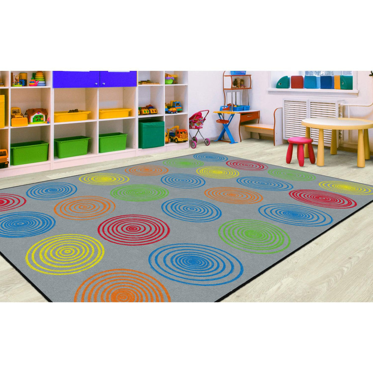 Circles Grey & Multi Rugs