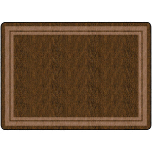 Flagship Carpets Tone-on-Tone Double Border Rug, 6' x 8'4" Rectangle