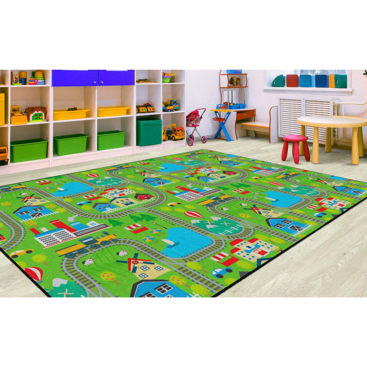 Red Train Rug Train Ride Rugs - NextGen Furniture, Inc.