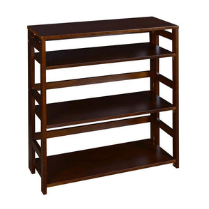 Flip Flop 3-Shelf Folding Bookcase, 30" W x 12" D x 34" H