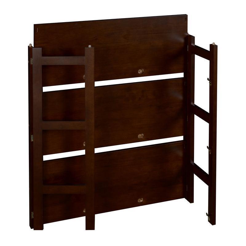 Flip Flop 3-Shelf Folding Bookcase, 30" W x 12" D x 34" H