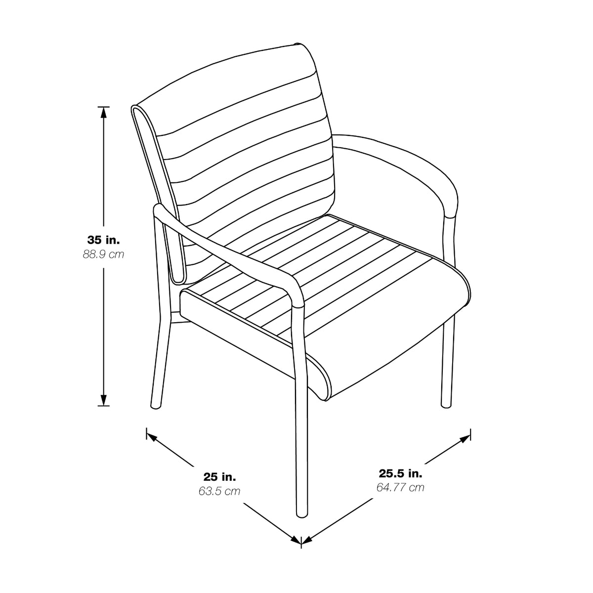 Low-Back Faux Leather Guest Chair with Chrome Finish Frame