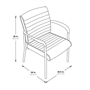 Low-Back Faux Leather Guest Chair with Chrome Finish Frame