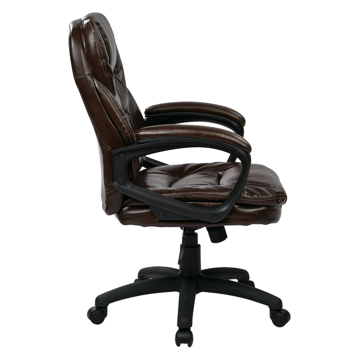 Faux Leather Manager's Chair with Padded Arms