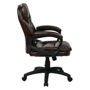 Faux Leather Manager's Chair with Padded Arms