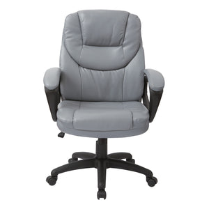 Faux Leather Manager's Chair with Padded Arms