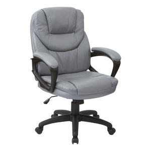 Faux Leather Manager's Chair with Padded Arms