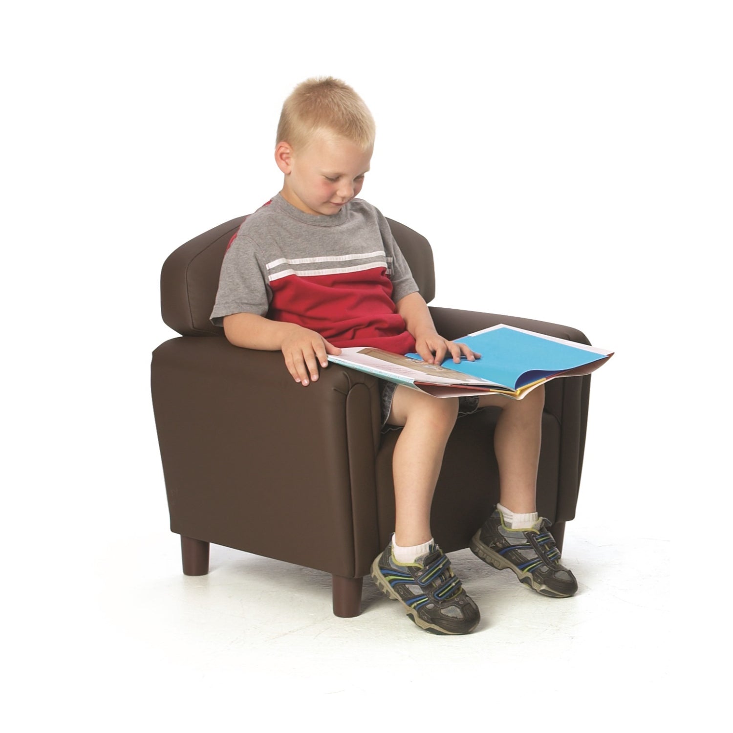 Brand New World "Just Like Home" Prechool Chair, Chocolate Enviro-Child Upholstery