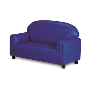 Brand New World "Just Like Home" Prechool Sofa, Blue Premium Vinyl Upholstery