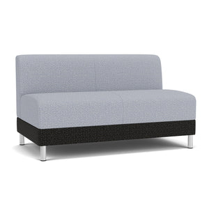 Fremont Collection Reception Seating, Armless Loveseat, Designer Fabric Upholstery, FREE SHIPPING