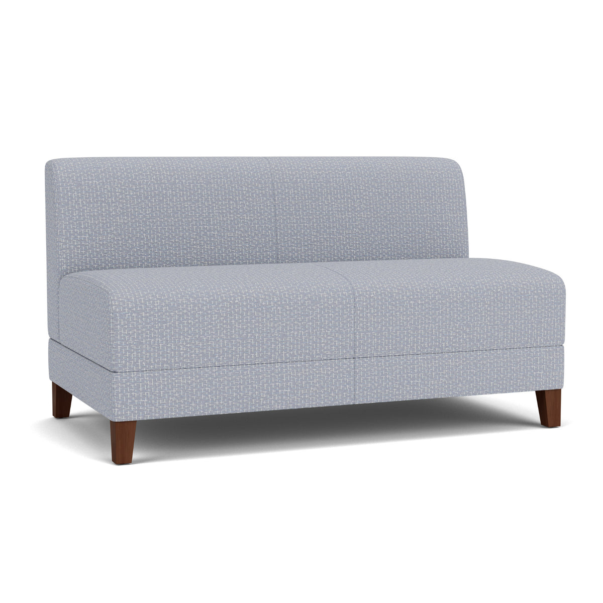 Fremont Collection Reception Seating, Armless Loveseat, Designer Fabric Upholstery, FREE SHIPPING