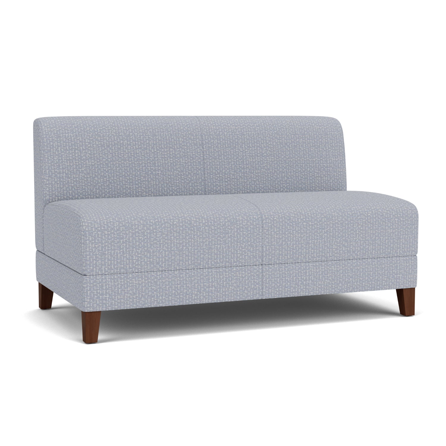 Fremont Collection Reception Seating, Armless Loveseat, Designer Fabric Upholstery, FREE SHIPPING