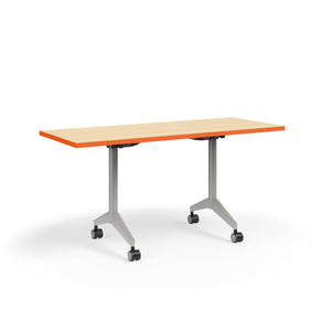 KI Pirouette Flip-Top/Nesting Rectangular Collaborative Table, Fixed Height "T"-Base (29" H), FREE SHIPPING