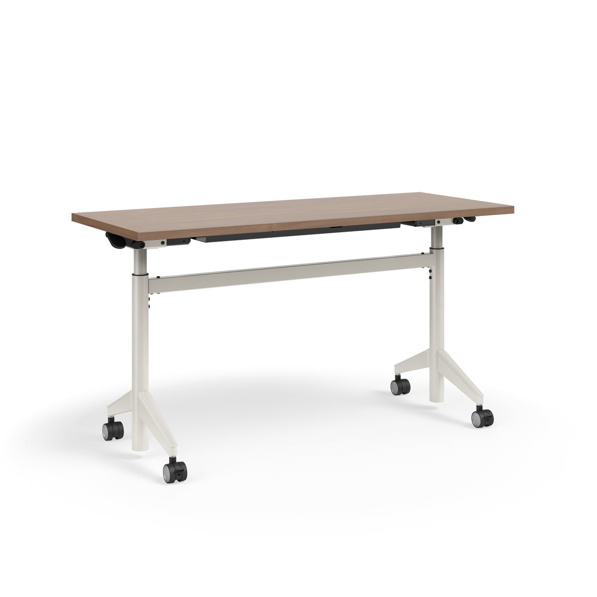 KI Pirouette Flip-Top/Nesting Rectangular Training Table, Set-Screw Adjustable Height "T" Base (29" - 44" H), FREE SHIPPING