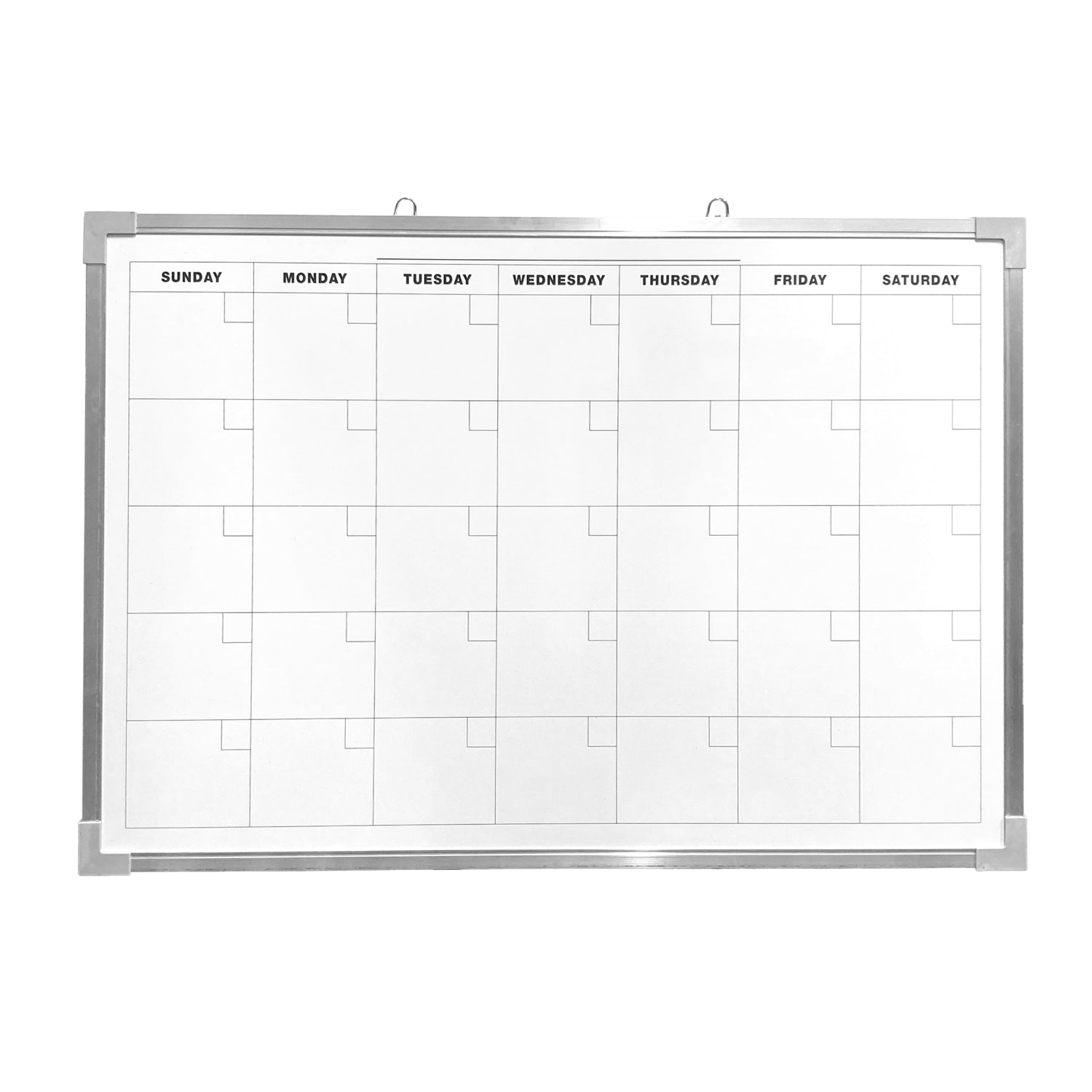 Flipside Products Aluminum Framed Magnetic Dry Erase Calendar Board, 24" x 36"