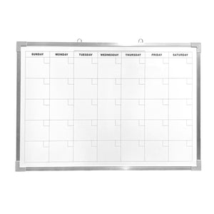 Flipside Products Aluminum Framed Magnetic Dry Erase Calendar Board, 24" x 36"