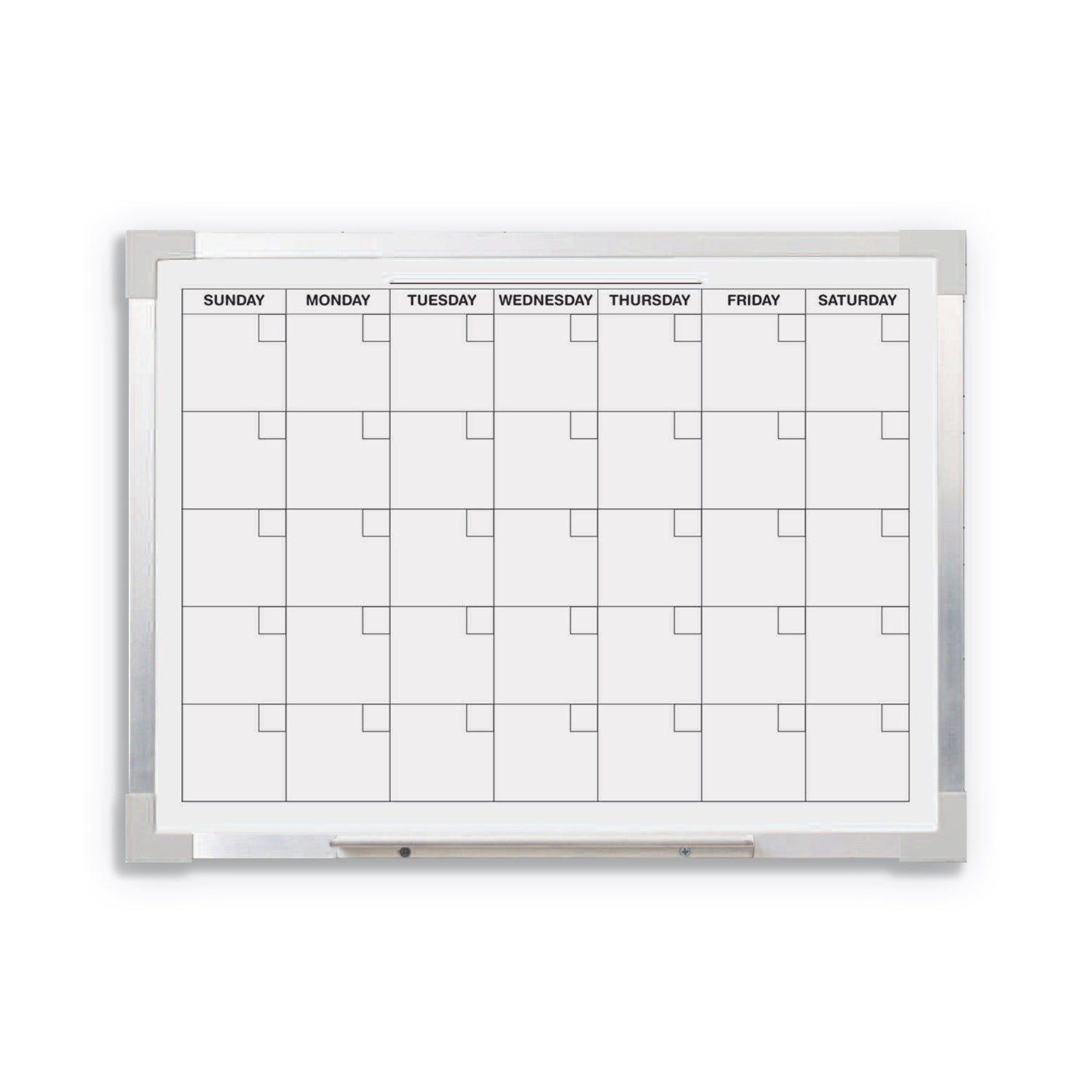 Flipside Products Aluminum Framed Magnetic Dry Erase Calendar Board, 18" x 24"