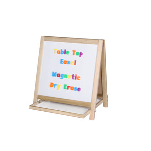 Flipside Products Table Top Easel, Magnetic Dry Erase/Chalkboard