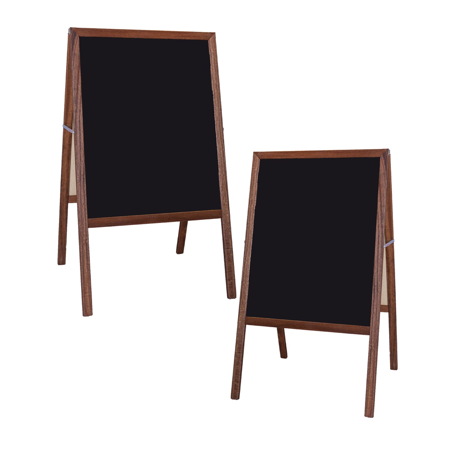 Flipside Products Marquee Easel, 42"H x 24"W, Black Chalkboards, Stained Finish