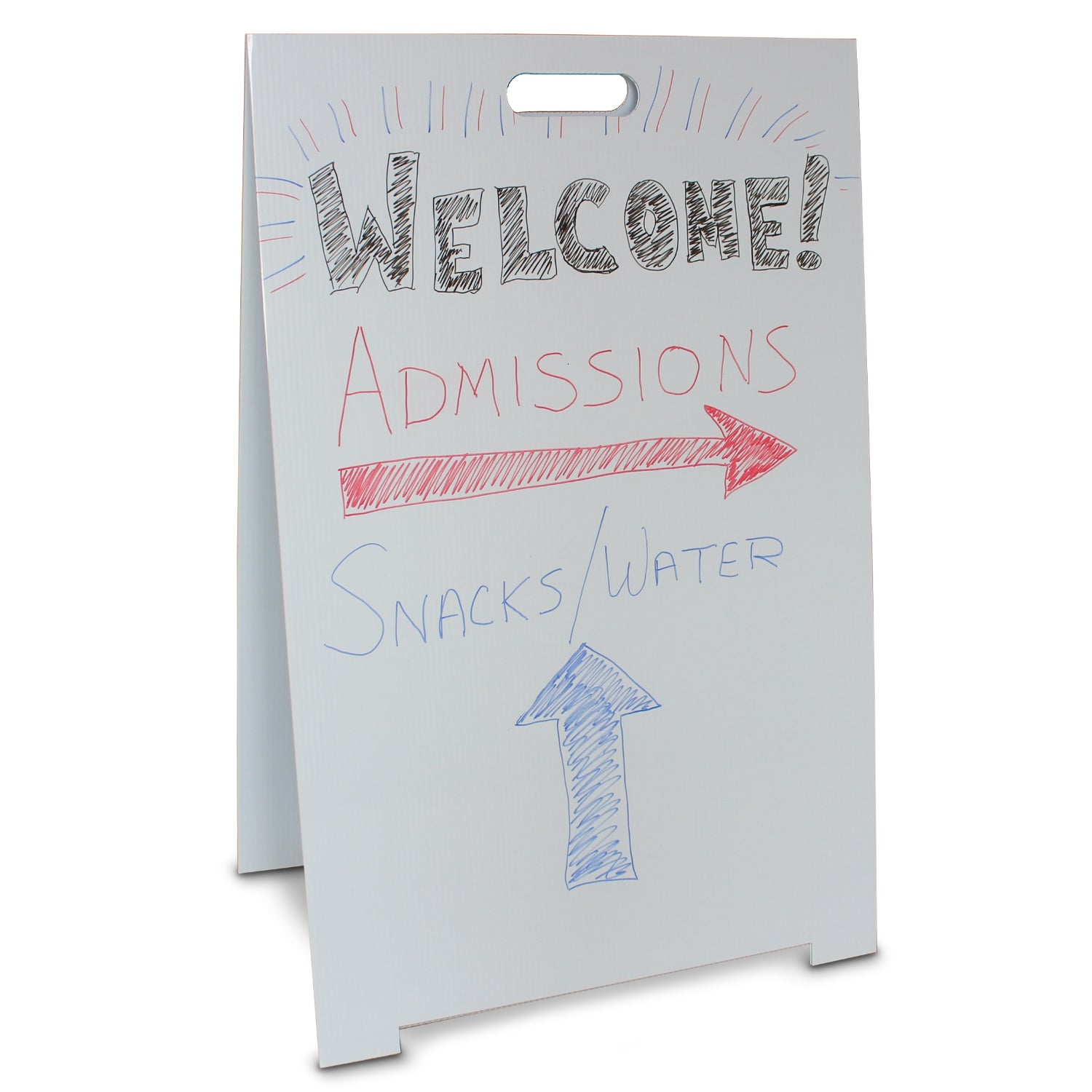 Flipside Products Dry Erase Corrugated Plastic Marquee Easel