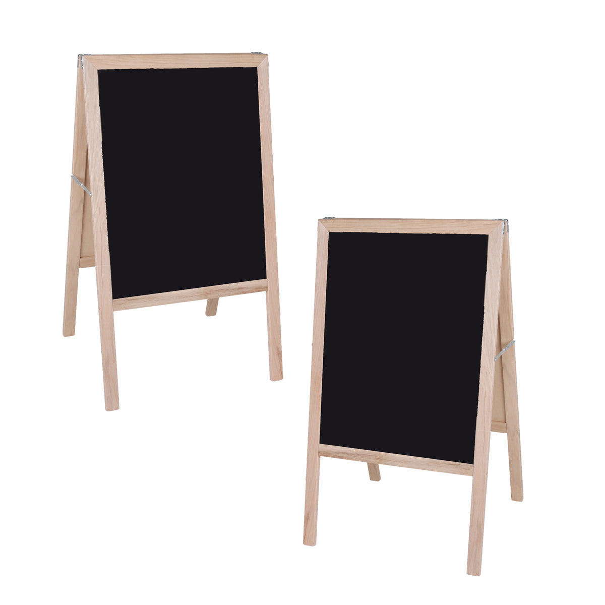 Flipside Products Marquee Easel, 42"H x 24"W, Black Dry Erase, Natural Finish