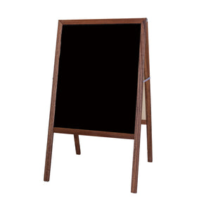 Flipside Products Marquee Easel, 42"H x 24"W, Black Dry Erase, Stained Finish