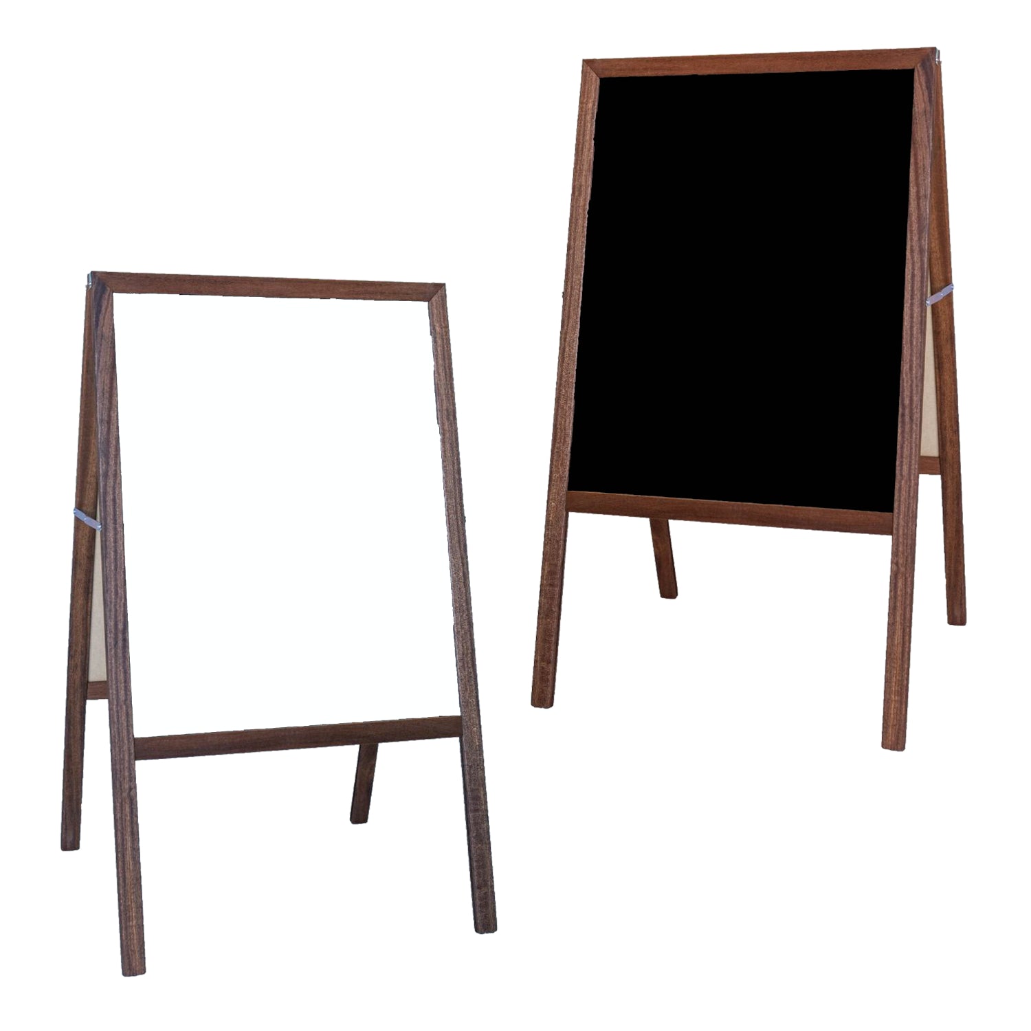 Flipside Products Marquee Easel, 42"H x 24"W, White Dry Erase/Black Dry Erase, Stained Finish