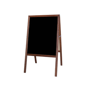 Flipside Products Marquee Easel, 42"H x 24"W, White Dry Erase/Black Dry Erase, Stained Finish