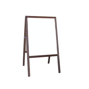 Flipside Products Marquee Easel, 42"H x 24"W, White Dry Erase/Black Dry Erase, Stained Finish