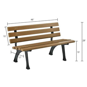 Global Industrial Recycled Park Bench, 4'