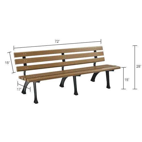 Global Industrial Recycled Park Bench, 6'