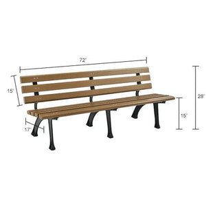 Global Industrial Recycled Park Bench, 6'