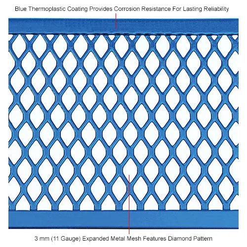 Global Industrial Thermoplastic Coated Metal Rectangular Picnic Table, 6' x 30", Expanded Metal