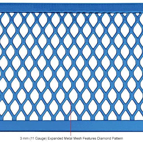 Global Industrial Thermoplastic Coated Metal Rectangular Picnic Table, 8' x 30", Expanded Metal