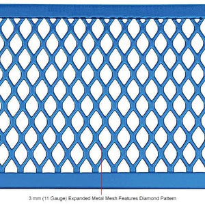 Global Industrial Thermoplastic Coated Metal Rectangular Picnic Table, 96" x 30", Expanded Metal