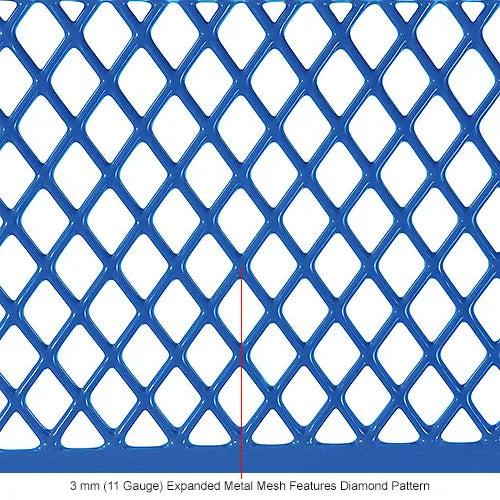 Global Industrial Thermoplastic Coated Metal Bench with Backrest, 6', Expanded Metal