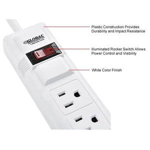 Global Industrial 6 Outlet Surge Protector, 115V