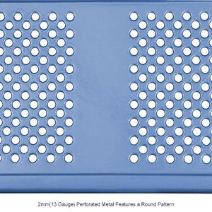 Global Industrial Thermoplastic Coated Metal Rectangular Picnic Table, 72" x 30", Perforated Metal