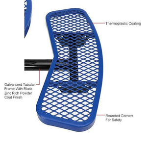 Global Industrial In-Ground Mount Picnic Table, 46" Round